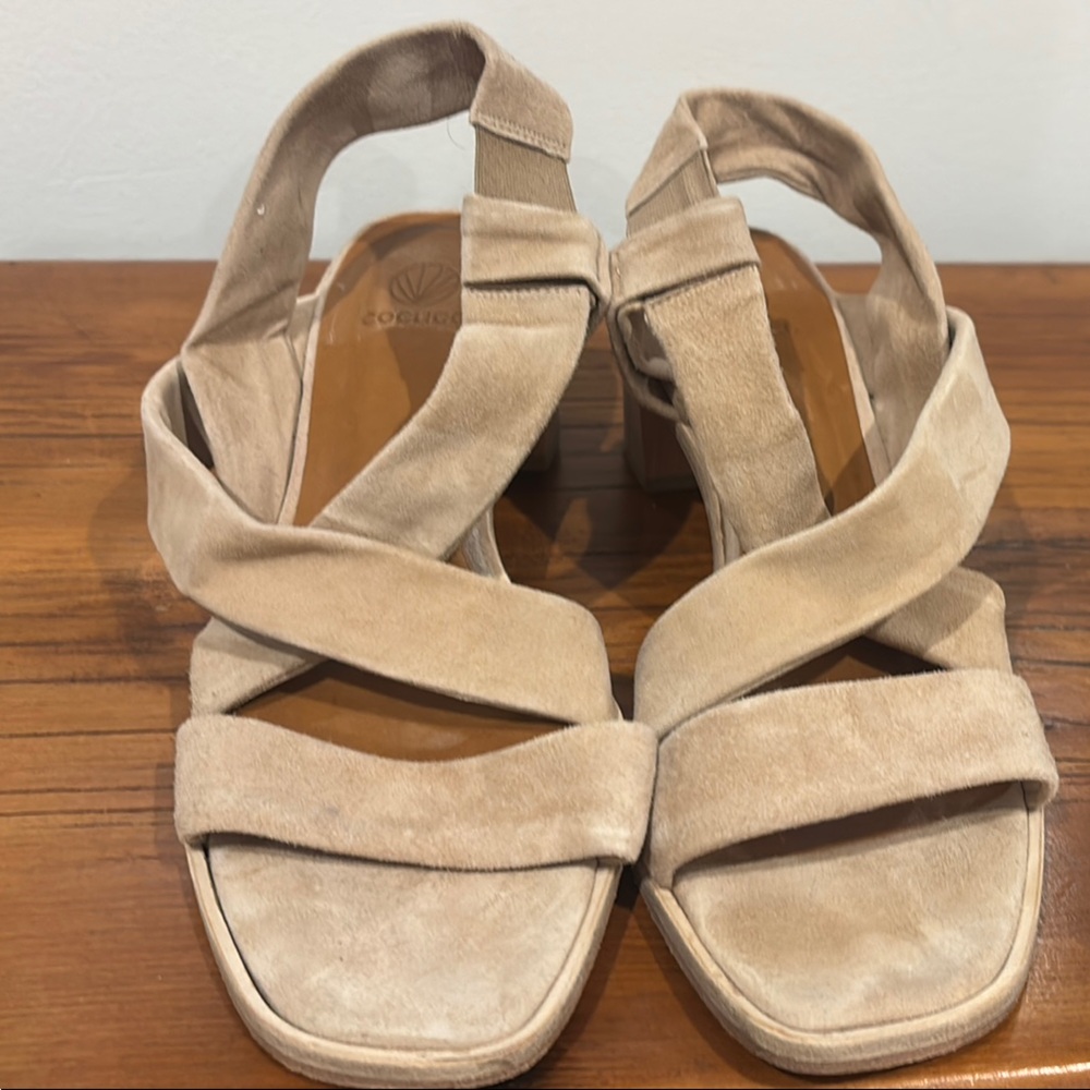 COCLICO Tan Sandals with Adjustable Straps